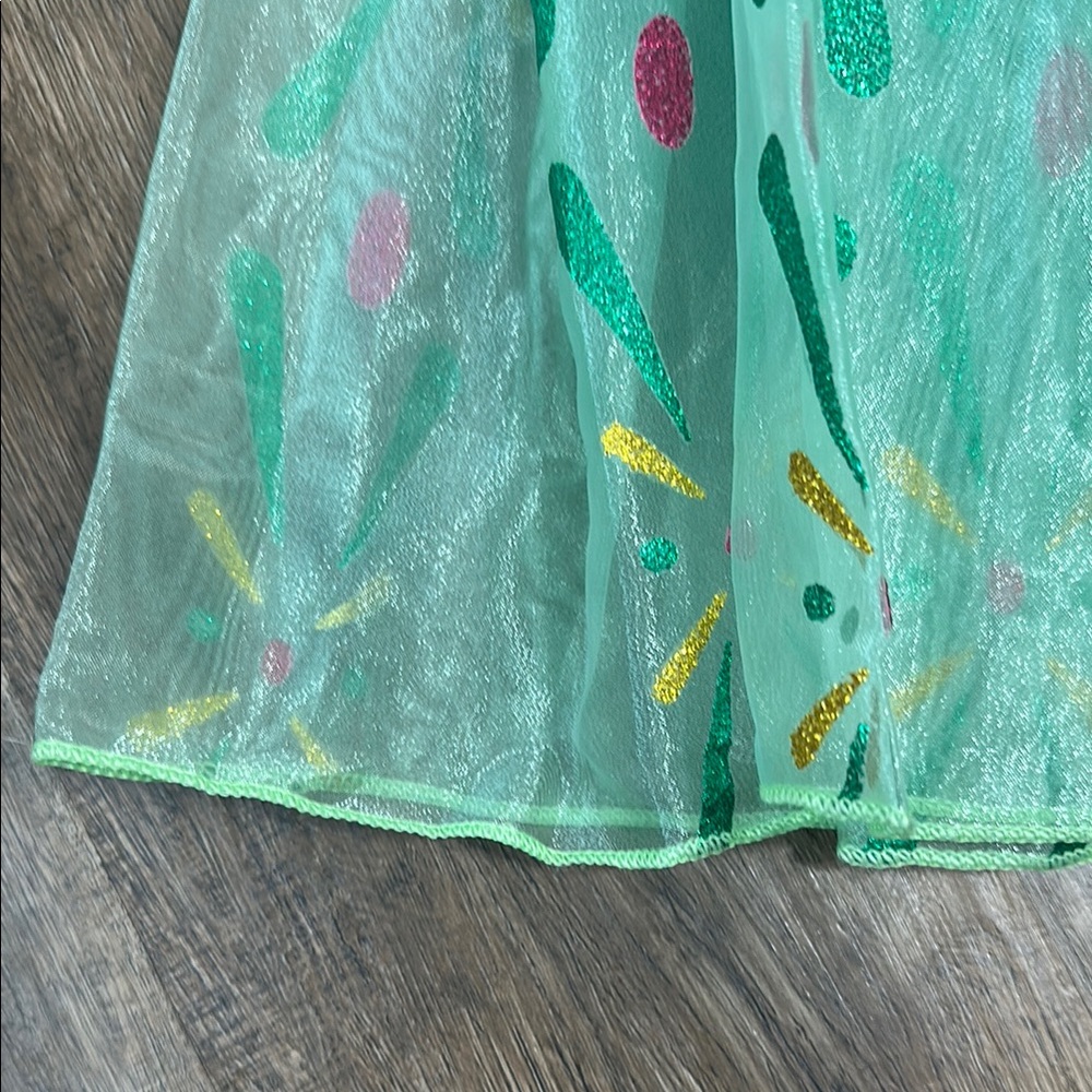 Kids Frozen Anna Green and Gold Light-Up Costume Dress - Picture 5 of 11